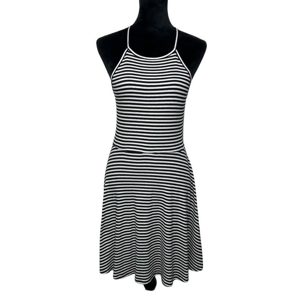 Mossimo Supply Co. Black and White Striped Mini Dress